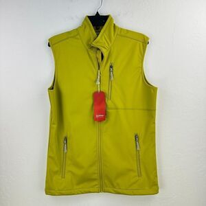33,000ft Vest‎ Mens S Green Chartreuse Full Zip Windproof Hiking Climbing NEW